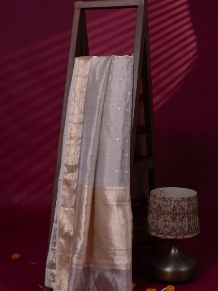Ivory-tissue-saree